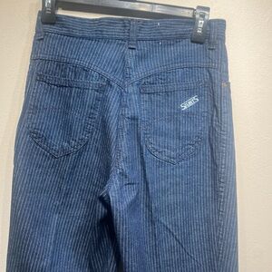 Relaxed Fit Blue Pinstriped Vintage Jeans